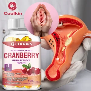 Cranberry - with Vitamin C - Supports Urinary & Immune Health, Bladder Control, Promotes Healthy Kidney Function - 120 Capsules